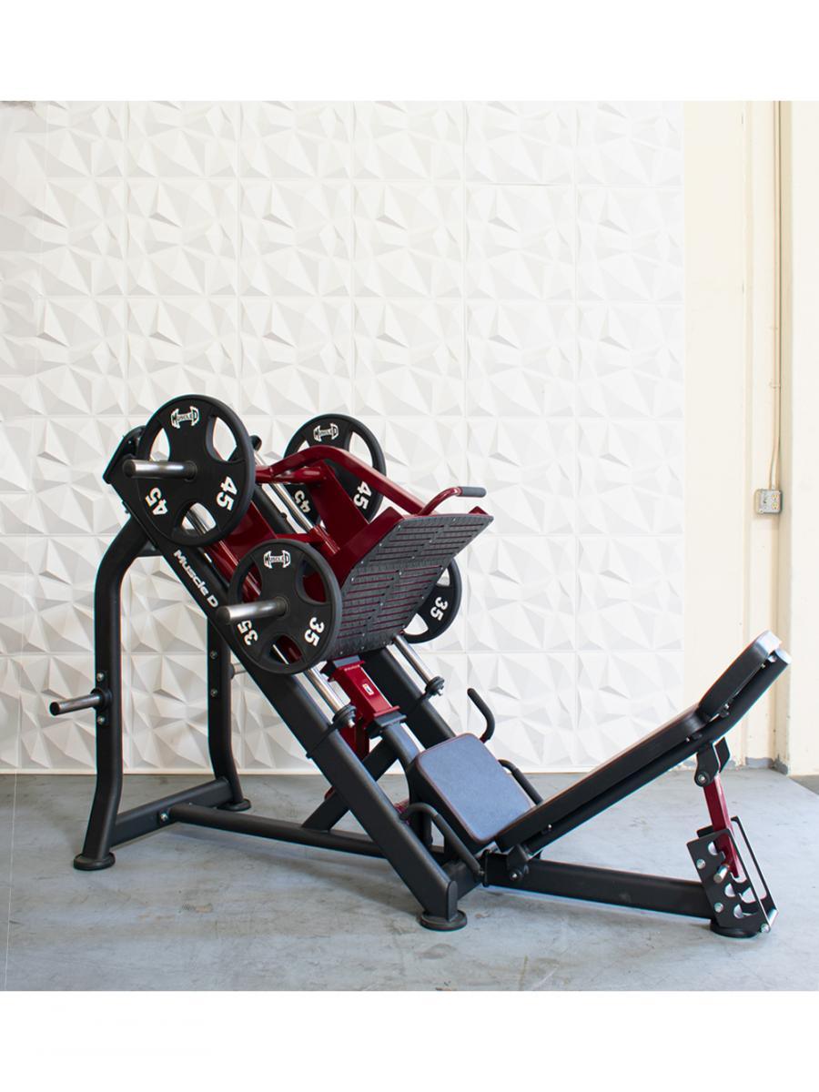Pro Strength Linear Bearing Leg Press - Muscle D Fitness - Adjustable Back Pad - Plate Loaded