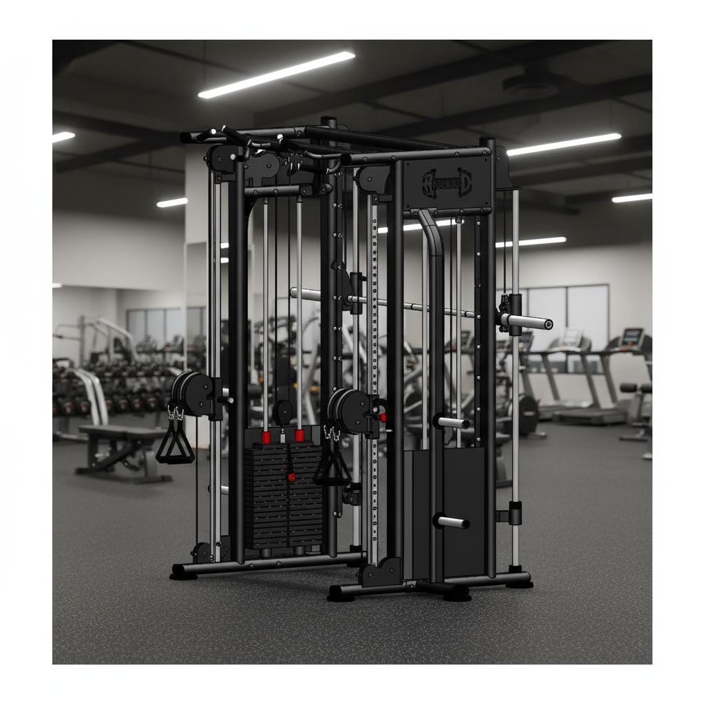 Muscle D Fitness Dual Adjustable Pulley Smith Combo — view 10