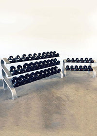 Three Tier 12 Pairs Dumbbell Rack - Muscle D Fitness - Commercial Grade 3 Tier Dummbbell Rack