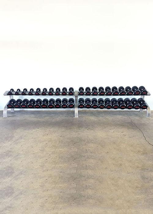 Three Tier 15 Pairs Dumbbell Rack - Muscle D Fitness - Commercial Grade 3 Tier Dummbbell Rack