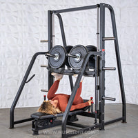 Excel Vertical Leg Press - Muscle D Fitness - Plate Load Leg Press - Adjustabe Back Pad - Weight Storage Pegs - Safety stops