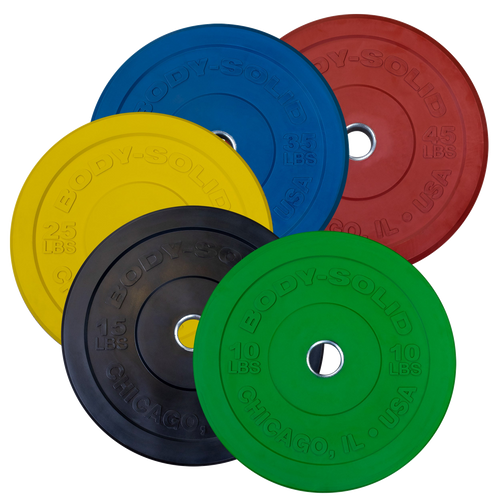 Body-Solid Chicago Extreme Colored Bumper Plates OBPXC