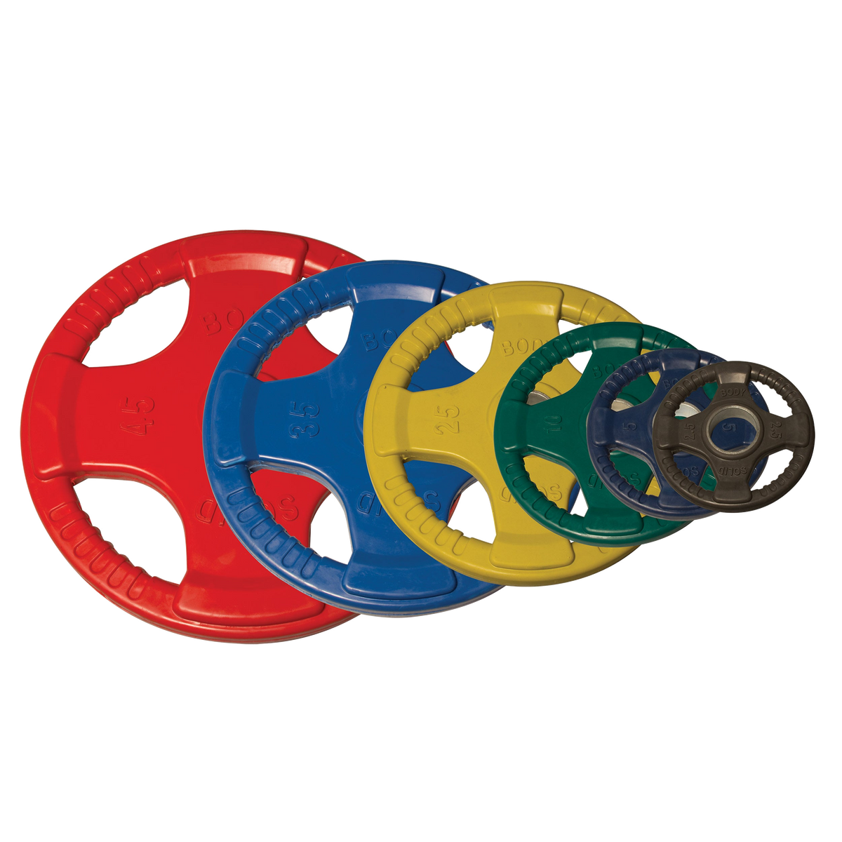 Body-Solid Colored Rubber Grip Olympic Plates ORC