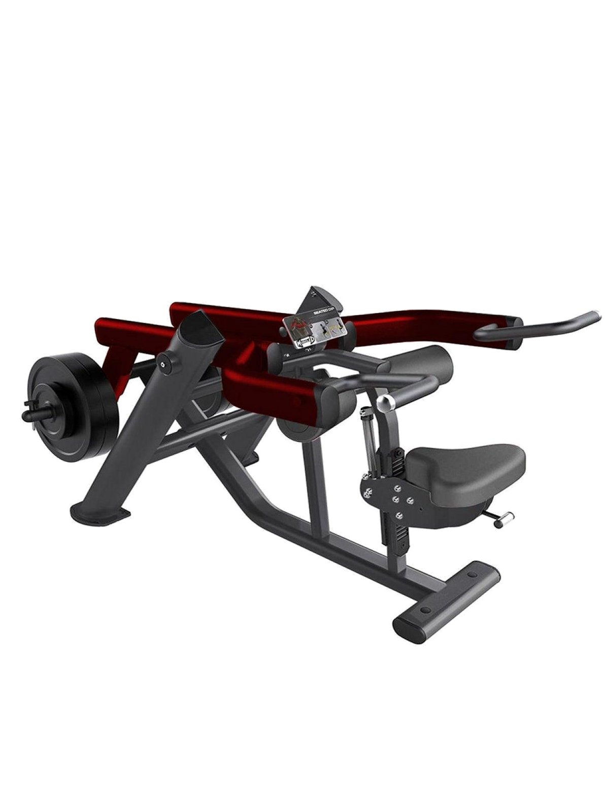 Elite Leverage Dip/Tricep - Muscle D Fitness - Commercial - Adjustable Seat - Plate Loaded