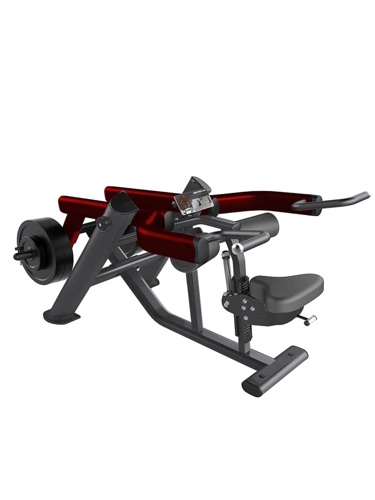 Elite Leverage Dip/Tricep - Muscle D Fitness - Commercial - Adjustable Seat - Plate Loaded