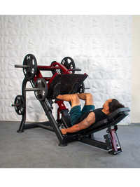 Pro Strength Linear Bearing Leg Press - Muscle D Fitness - Adjustable Back Pad - Plate Loaded