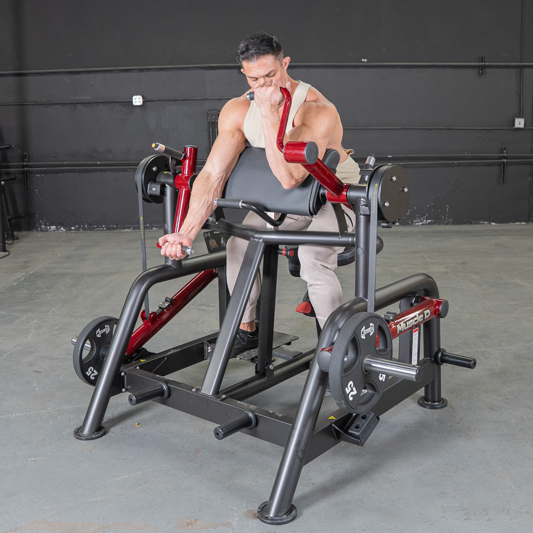 Power Leverage V2 Iso Lateral Biceps Curl / Preacher Curl - Muscle D Fitness