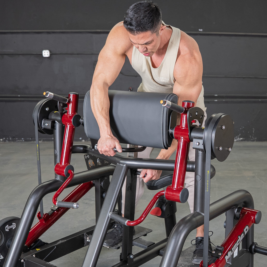Power Leverage V2 Iso Lateral Biceps Curl / Preacher Curl - Muscle D Fitness