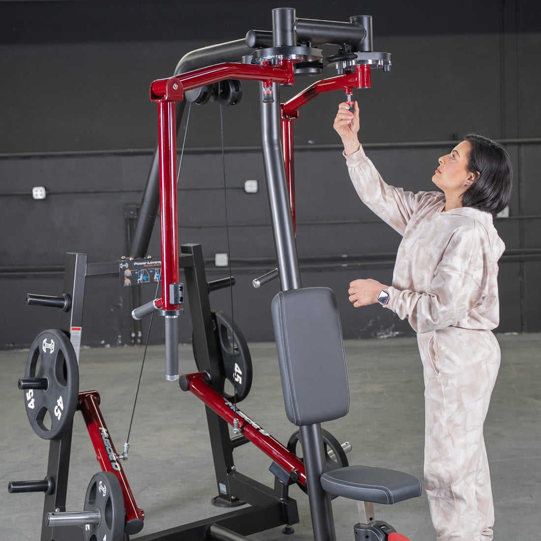 Power Leverage V2 Seated Pec Fly / Rear Delt Combo - Plate Loaded - Weight Storage Included