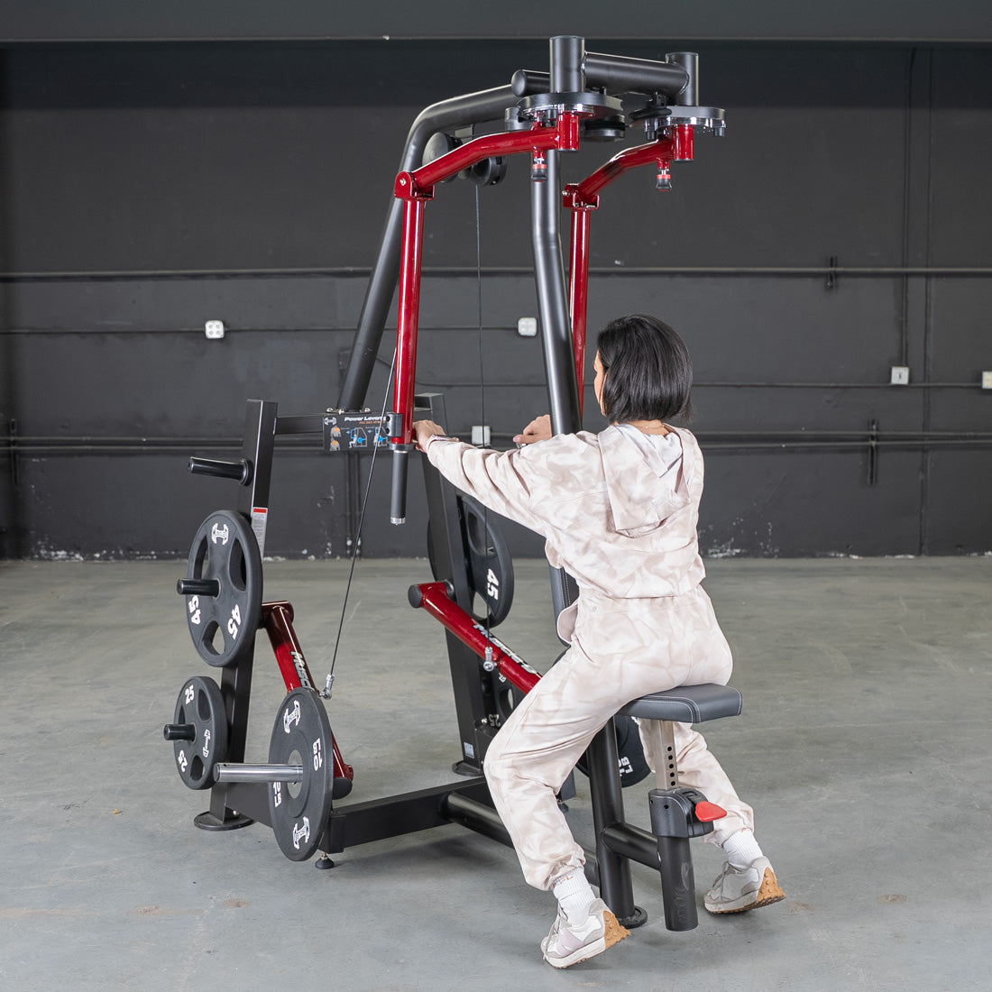 Power Leverage V2 Seated Pec Fly / Rear Delt Combo - Plate Loaded - Weight Storage Included