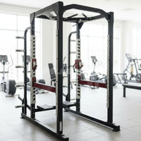 Power Cage - Muscle D Fitness - Commercial Squat Rack - Functional Pull-Up Bar - 10 Weight Storage Pegs - Power Rack