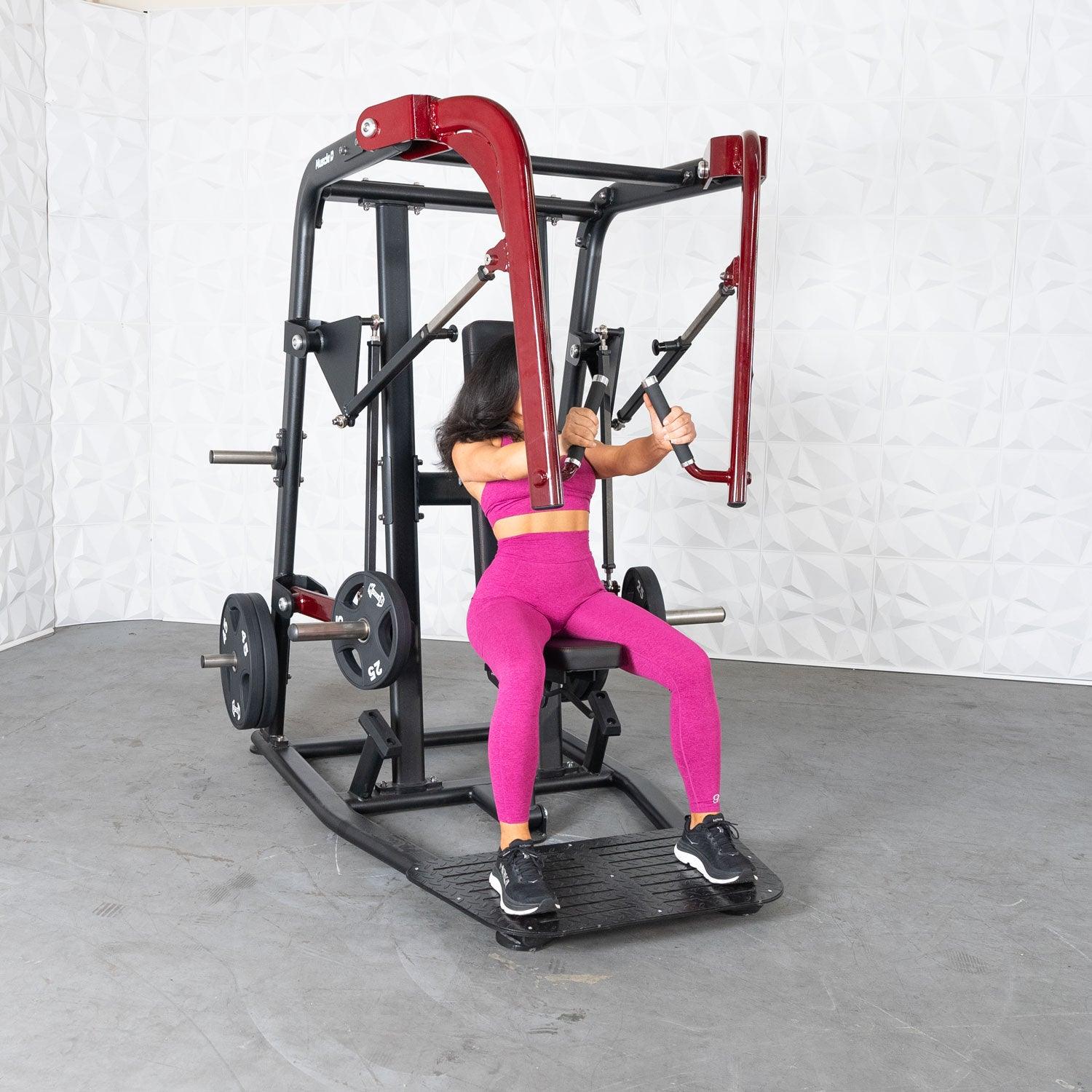 Pro Strength Wide Chest Press - Muscle D Fitness - Premium Adjustable Plate Loaded Bench Press