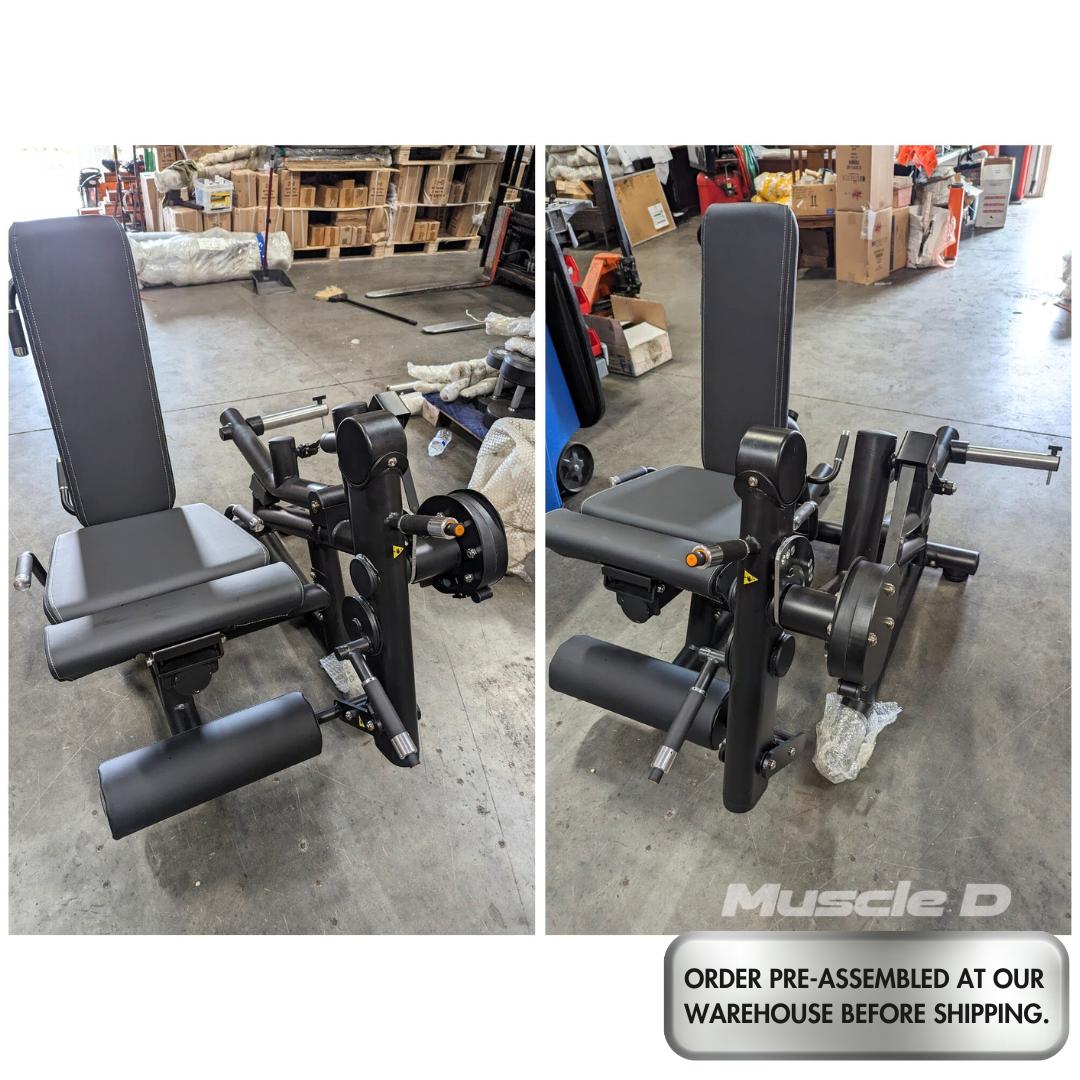 Pro Strength Leg Extension / Prone Leg Curl Combo - Muscle D Fitness - Plate Loaded Quad & Hamstring Machine