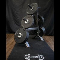 Muscle D Fitness Pro Bumper Training Plates with Center Steel Hub — view 2