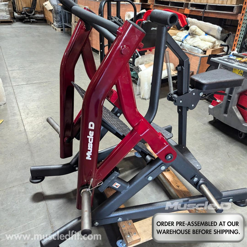 Pro Strength Seated Row - Muscle D Fitness - Commercial Grade - Plate Loaded - Iso-Lateral Training