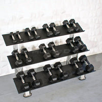 Muscle D Fitness Rubber Hex Dumbbell Set