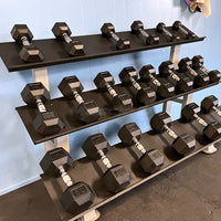 Muscle D Fitness Rubber Hex Dumbbell Set — view 4
