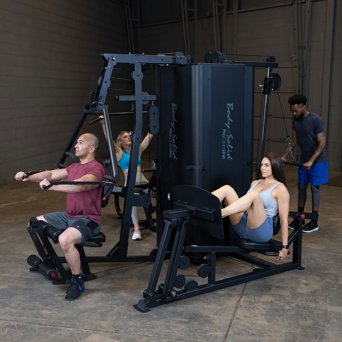 Body-Solid Pro Clubline S1000 Commercial Multi-Station Gym - 4 Weight Stack System — view 8
