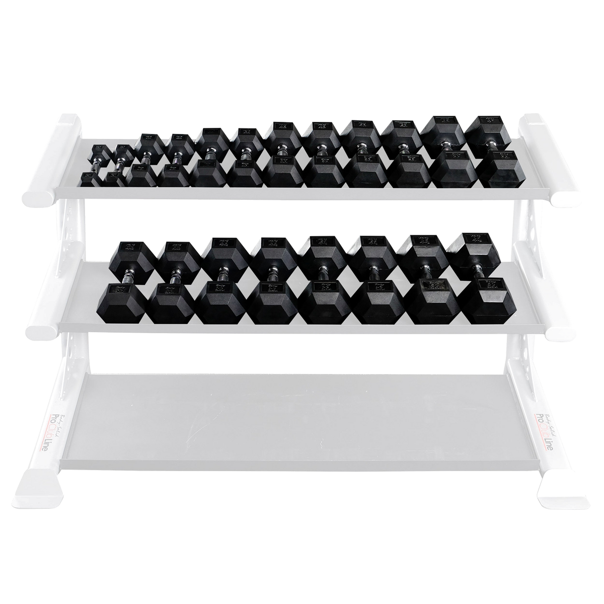 Body-Solid Powerline Rubber Hex Dumbbells - Banner