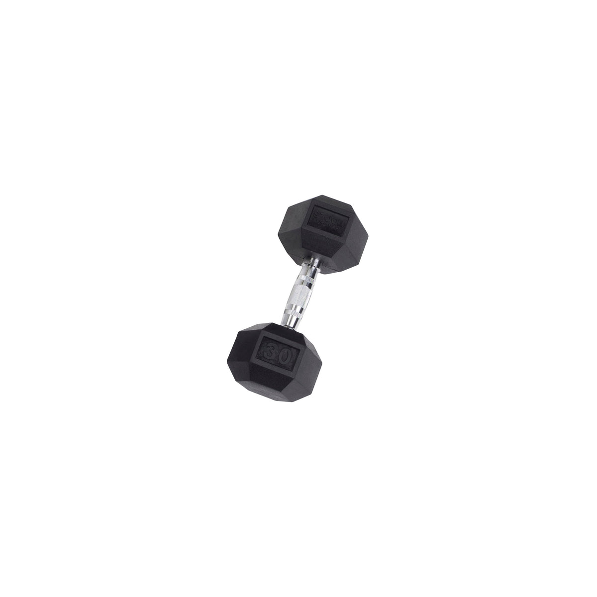Body-Solid Tools Rubber Hex Dumbbells (SDR Series, 3-120 lb, Single or Pair)