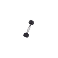 Body-Solid Tools Rubber Hex Dumbbells (SDR Series, 3-120 lb, Single or Pair)