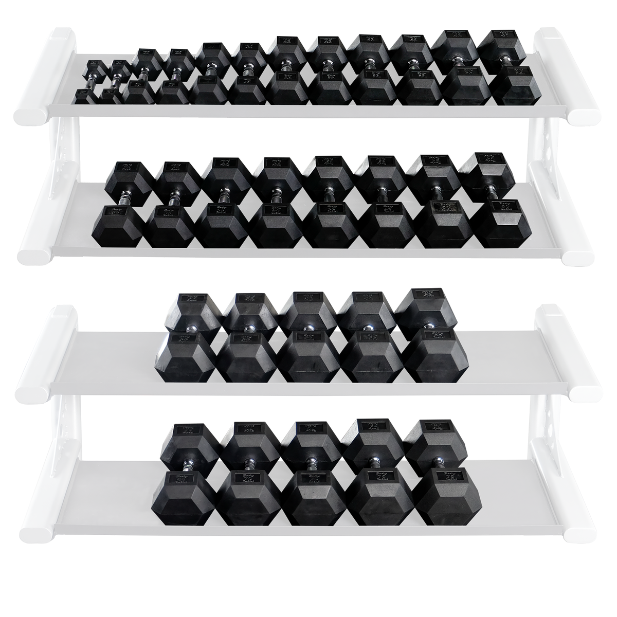Body-Solid Tools Rubber Hex Dumbbells (SDR Series, 3-120 lb, Single or Pair)