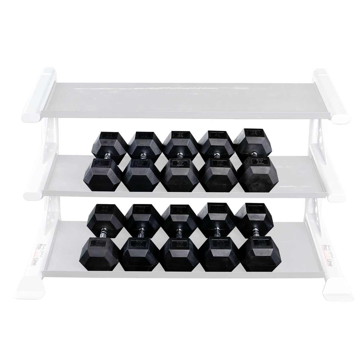 Body-Solid Tools Rubber Hex Dumbbells (SDR Series, 3-120 lb, Single or Pair)