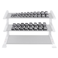 Body-Solid SDX Vertical Cast Iron Hex Dumbbell Set Stacked