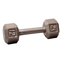 Body-Solid Cast Iron Hex Dumbbells (SDX Series, 3-100 lb)