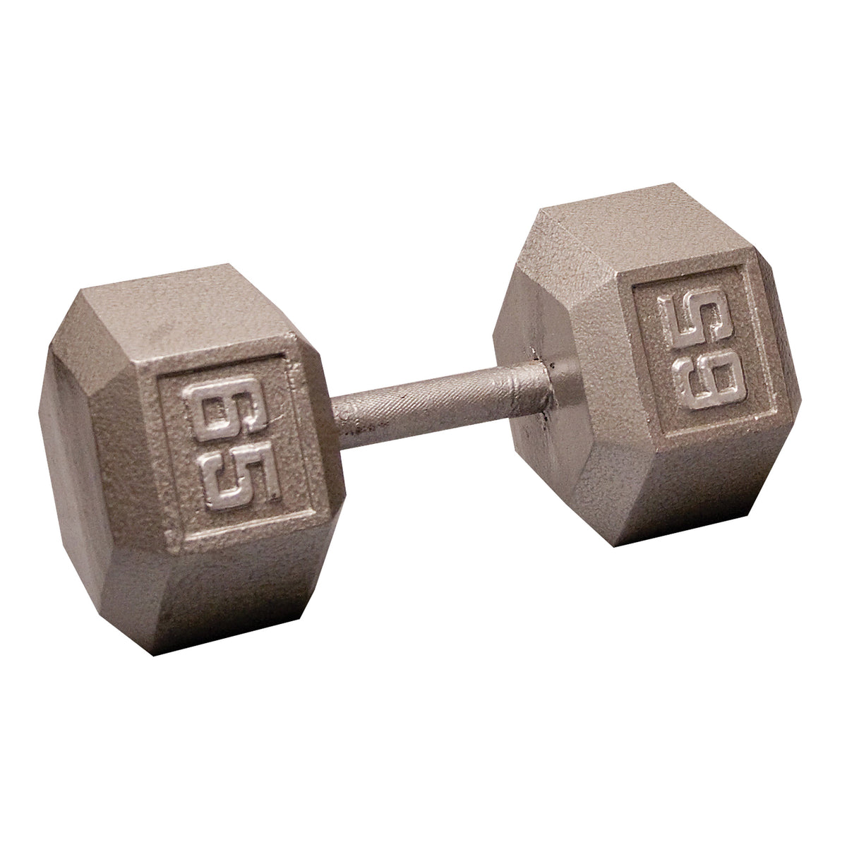 Body-Solid Cast Iron Hex Dumbbells (SDX Series, 3-100 lb)