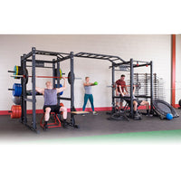 SPR1000DBBACK Double Power Racks with Rear Extensions and Monkey Bars