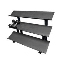 Muscle D Fitness 3-Tier Hex Dumbbell Rack