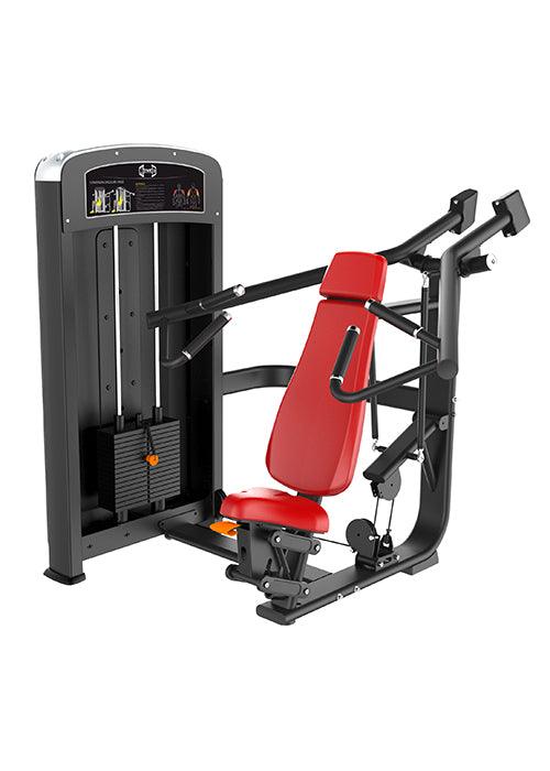 Elite Selectorized Shoulder Press - Muscle D Fitness - Commercial Adjustable Seated Pin Selectorized Shoulder Press Traps Shoulder Workout