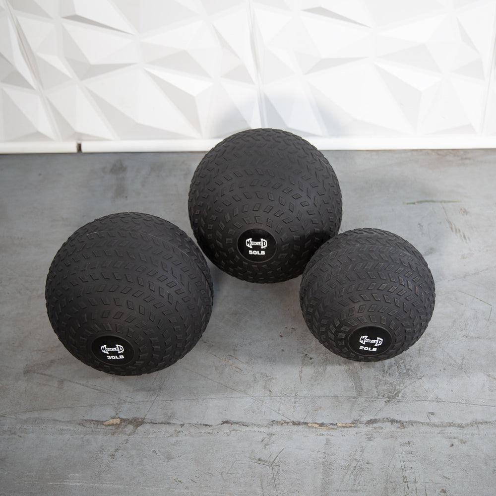 Muscle D Slam Ball - Muscle D Fitness - Tire Track Design - Thick Outer Shell