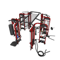 Megatron Multi Tower Training Station - Muscle D Fitness - Monkey Bars - Heavy Bag - Dip Station - Equipment Storage - Pull-Up Station