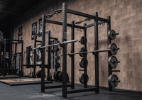 TGrip Commercial Full Power Rack - 3x3 Steel - Functional Multi-Grip Pull-Up - Plate Storage - J-Hooks