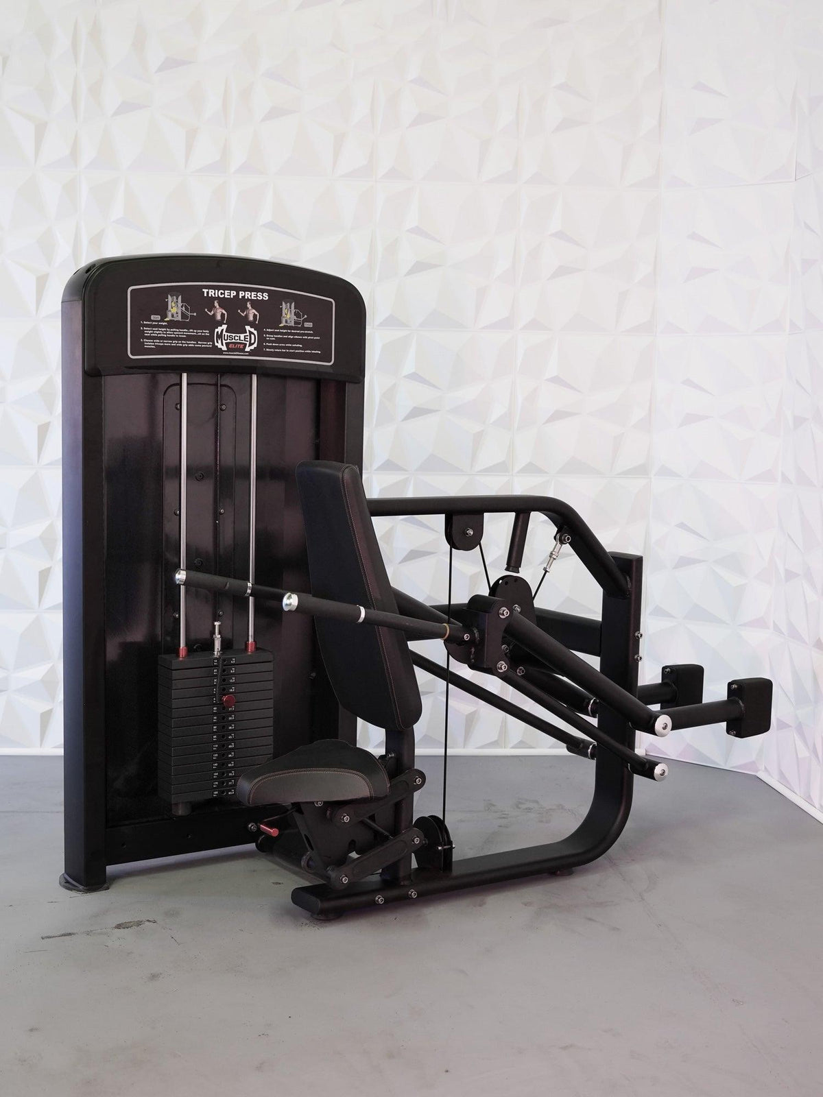 Muscle D Fitness Elite Selectorized Triceps Press — view 2
