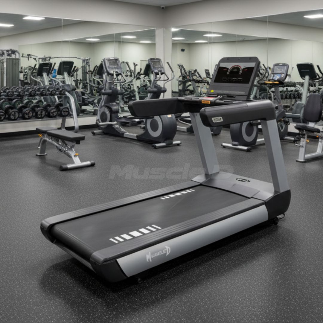 V2 LED Screen Commercial Treadmill - Muscle D Fitness - Upgraded LED Screen Commercial Treadmill
