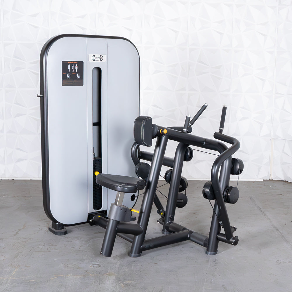 Vogue Seated Row - Muscle D Fitness -  Adjustable Seat - Pin Selectorized - Lat Workout