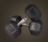 Body-Solid Powerline Rubber Hex Dumbbells - Banner