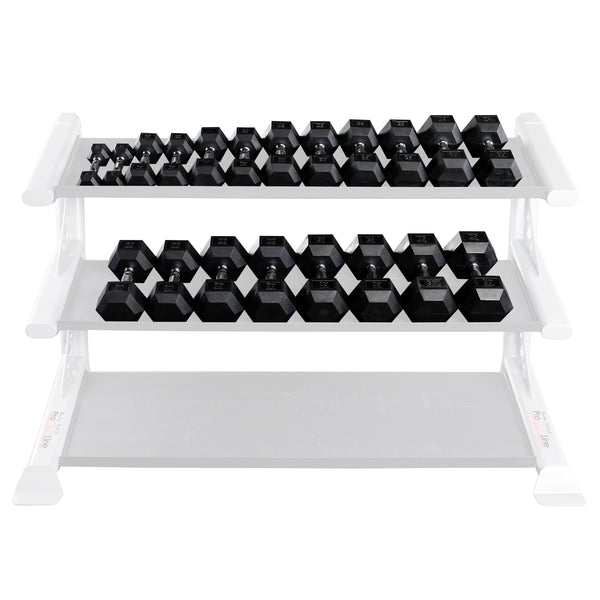 Body-Solid Powerline Rubber Hex Dumbbell 5-30 lb Package SDR-210