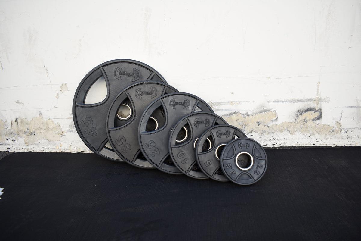 Pro Rubber Olympic Plates - Per Pair - Muscle D Fitness - High-Quality Virgin Rubber Olympic Plates